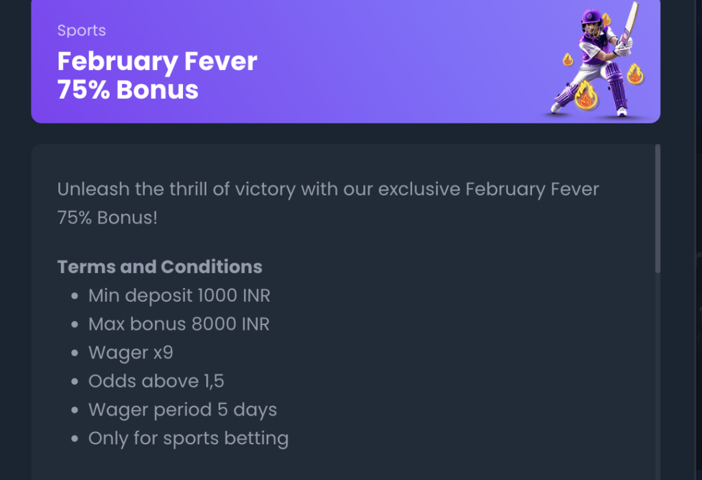 4RaBet's February Fever 75% Bonus